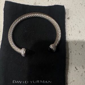 David Yurman Silver Bracelet with Black Details